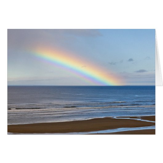Large rainbow over the Pacific Ocean at Cards (Front Horizontal)