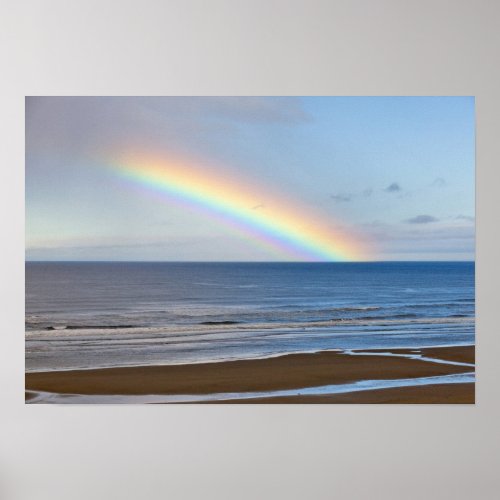 Large rainbow over the Pacific Ocean at Poster
