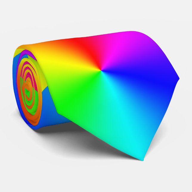 Large Rainbow Pattern Tie (Rolled)