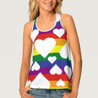Large Rainbow Printed Vest/Tank Tank Top
