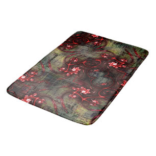 Large rapport of strange fractal over aged image t bath mat