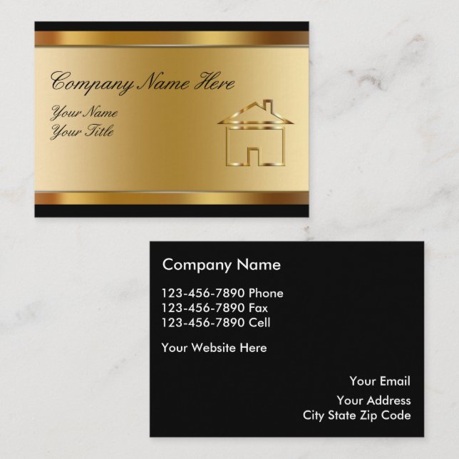 Large Real Estate Business Cards (Front/Back)