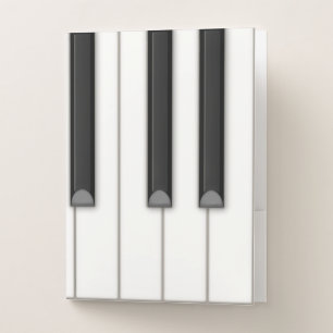 Large Realistic Piano Keys Customizable Music Pocket Folder
