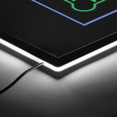 Large Rectangular Billiards Pool LED Sign Man Cave (Corner)