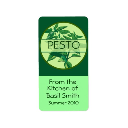 Large Rectangular PESTO Label | Zazzle