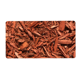 Large red cedar mulch pattern landscape contractor label