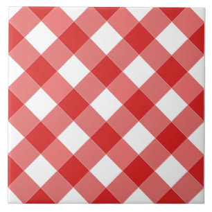 Large Red Checkered Tile