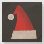 [ Thumbnail: Large Red Christmas Santa Hat Coaster ]