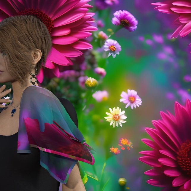 Large Red Flowers Scarf (Creator Uploaded)