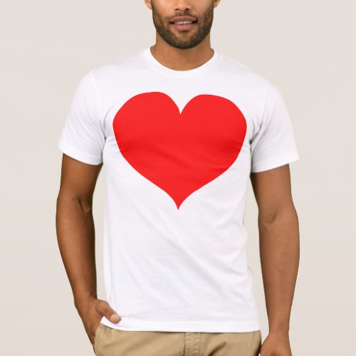 Large Red Heart T_Shirt Inspired by Nim Chimpsky