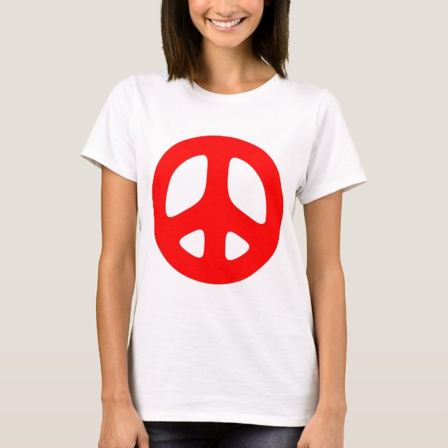 Large Red Peace Sign Top (Front)