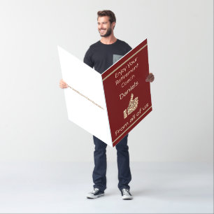 Large Red personalised Coach Retirement Card