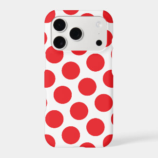 Large Red Polka Dot Pattern Iphone 18 Pro Case