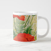 Large Red Poppies Giant Coffee Mug (Right)