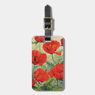 Large Red Poppies Luggage Tag