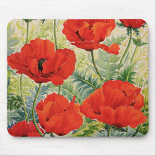 Large Red Poppies Mouse Pad