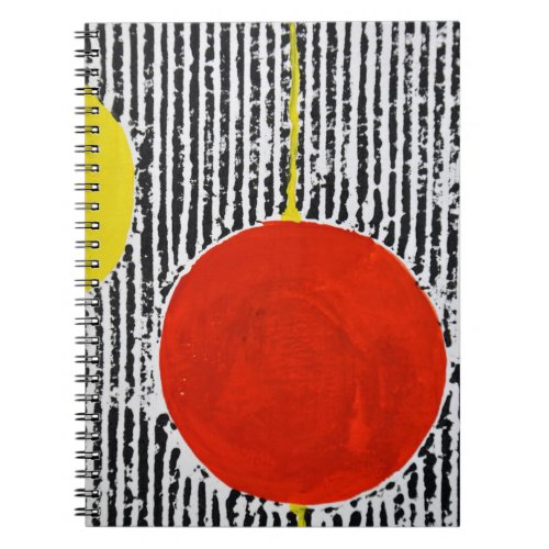 Large Red Sun Spot with black stripes Notebook