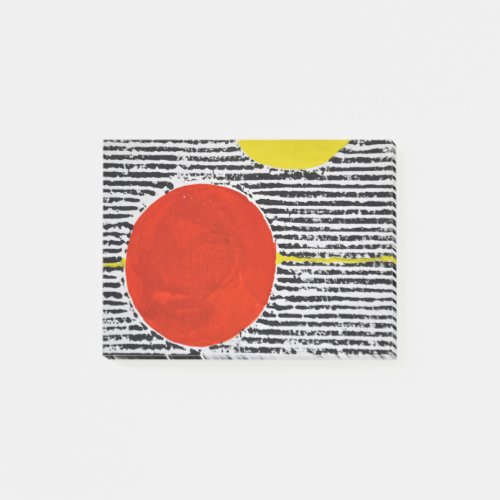 Large Red Sun Spot with black stripes Post_it Notes