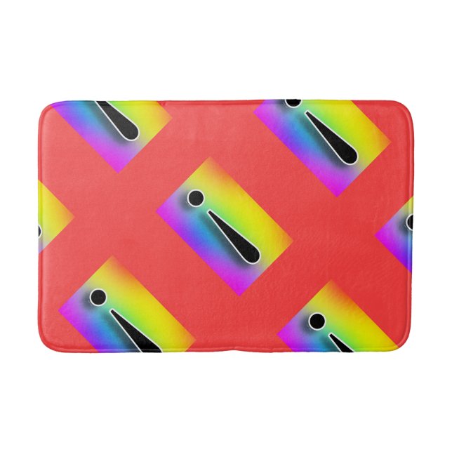  Large Repeat Exclamation  Bath Mat (Front)