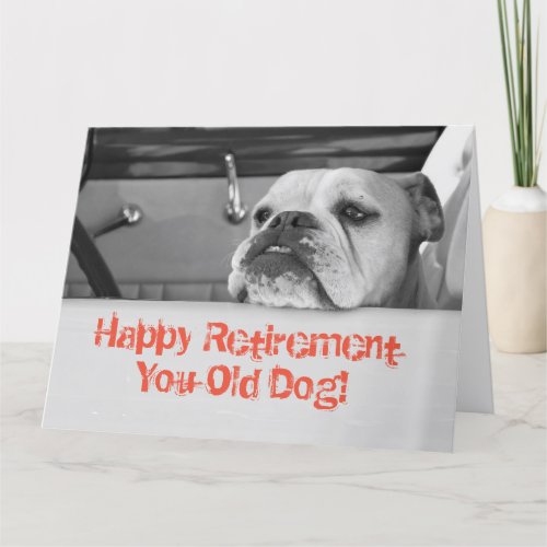 Large Retirement Greeting Card Australian Bulldog