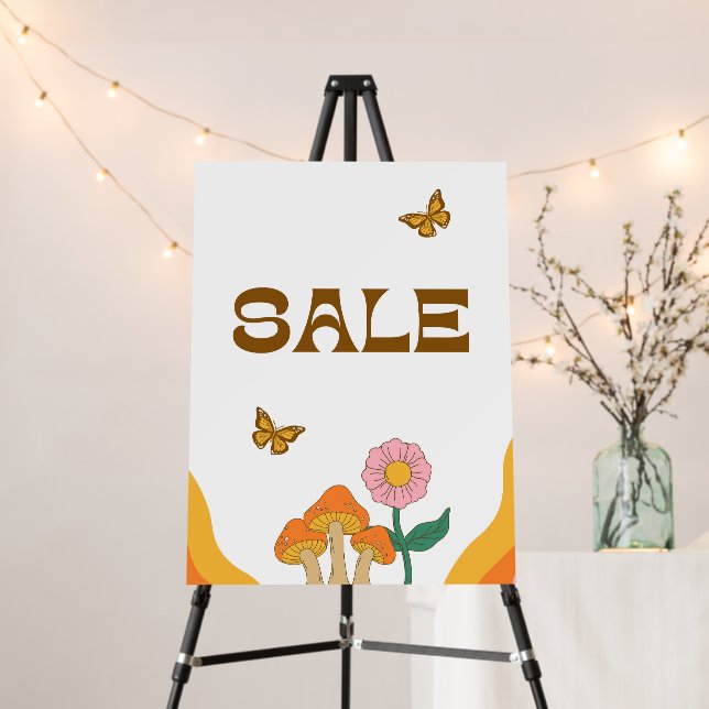 Large Retro Autumn Sale Signage, Foam Board (In Situ (Stand))