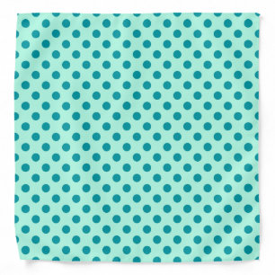 Large retro dots - aqua and turquoise bandana