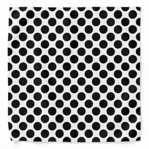 Large retro dots _ black and white bandana