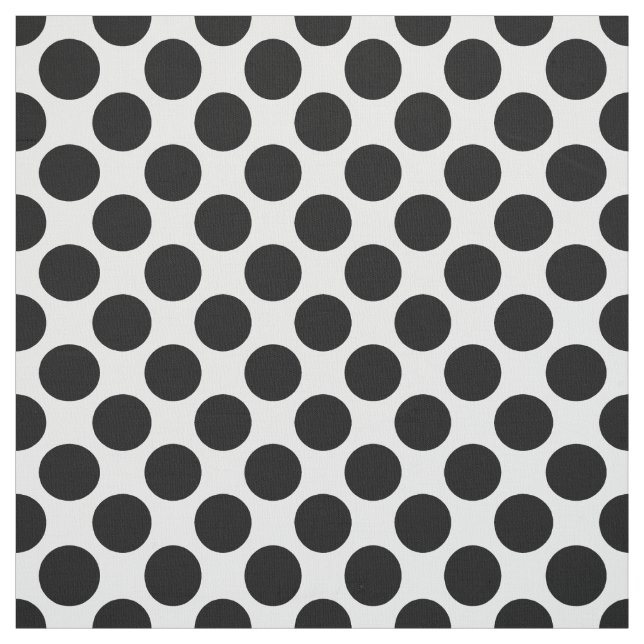 Large retro dots - black and white fabric (Swatch)