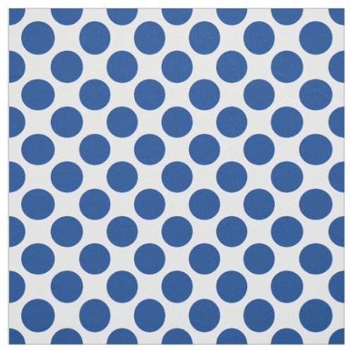 Large retro dots _ cobalt blue and white fabric