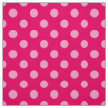 Large Retro Dots, Fuchsia and Pastel Pink Fabric