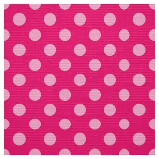 Large Retro Dots, Fuchsia and Pastel Pink Fabric