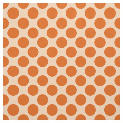 Large retro dots - mandarin and pale orange fabric