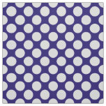 Large retro dots - navy and grey / gray fabric