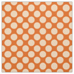 Large retro dots - pale orange and mandarin fabric