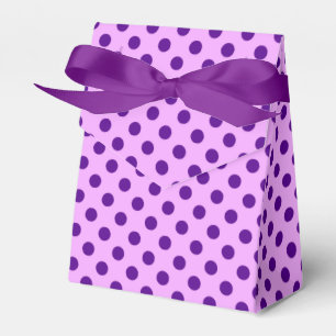 Large retro dots - purple and orchid favor boxes