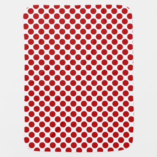 Large retro dots _ red and white baby blanket