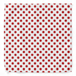 Large retro dots - red and white bandana