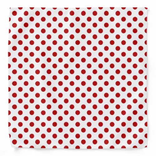 Large retro dots _ red and white bandana