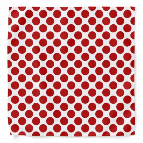 Large retro dots _ red and white bandana