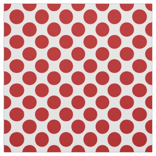 Large retro dots _ red and white fabric