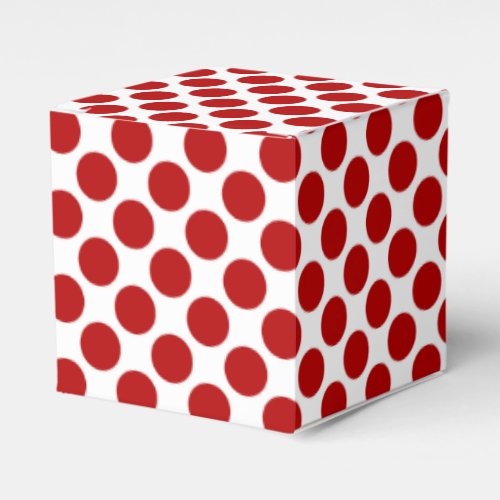 Large retro dots _ red and white favor boxes