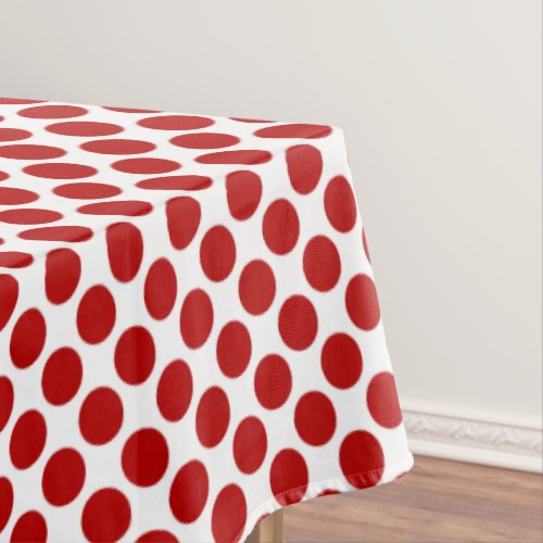 Large retro dots _ red and white tablecloth