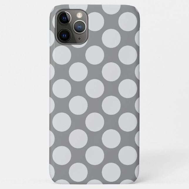 Large retro dots - shades of grey / gray Case-Mate iPhone case (Back)