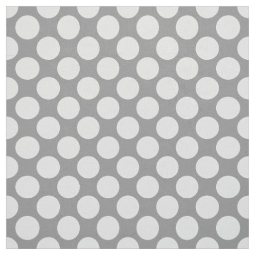 Large retro dots - shades of grey / gray fabric | Zazzle