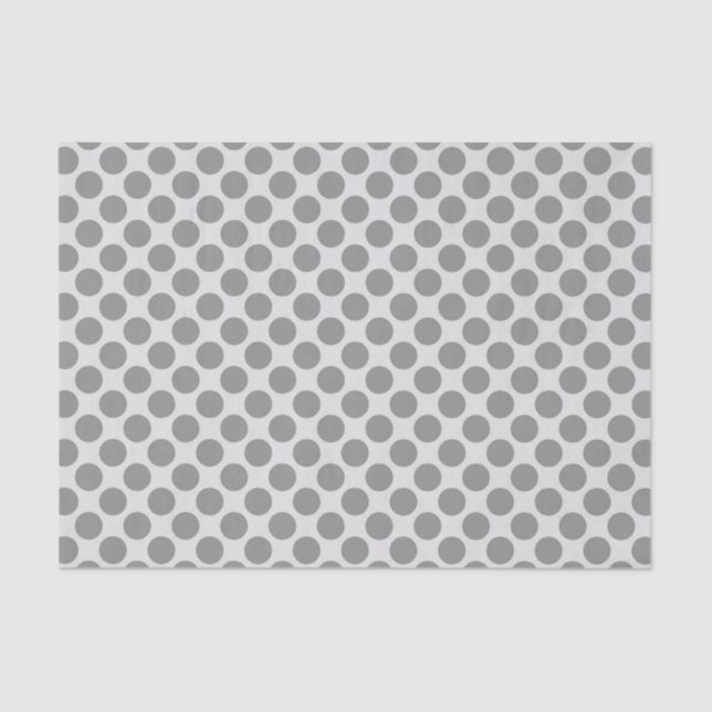 Large retro dots - shades of grey / gray tissue paper (Front)