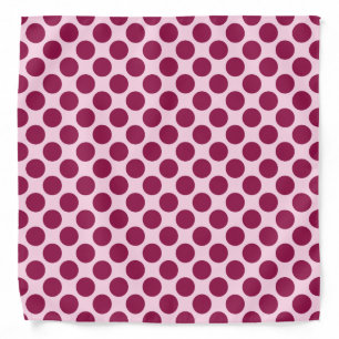 Large retro dots - shell pink and burgundy bandana