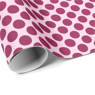 Waffle Polka Dot Pattern in Burgundy Wrapping Paper