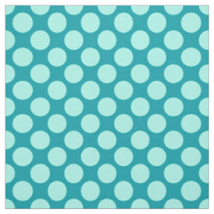 Large retro dots - turquoise and aqua fabric