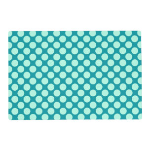 Large retro dots - turquoise and aqua placemat