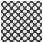 Large retro dots - white and black fabric